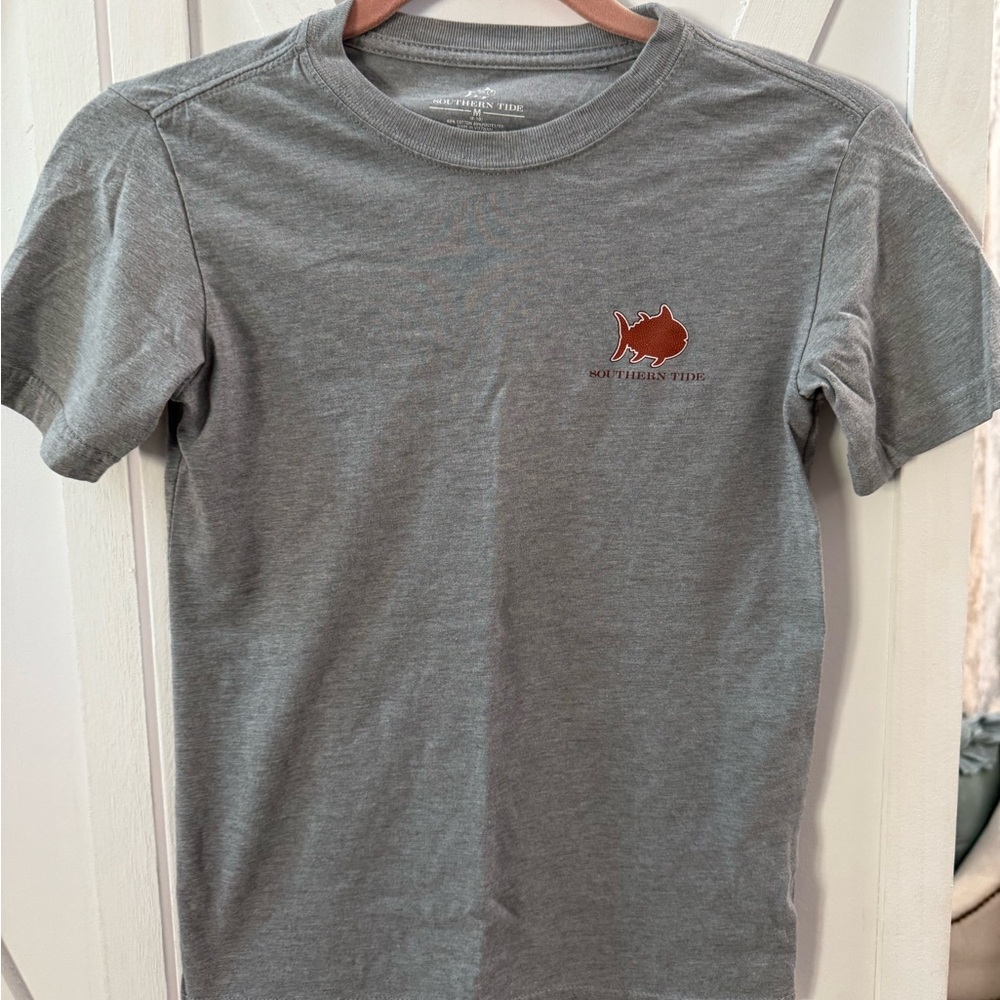 Southern Tide Gray T-Shirt with Football (Boys 8/10)